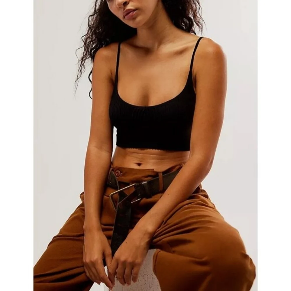 FREE PEOPLE Kickback Seamless Bra in Black•SIZE L/XL•NWOT